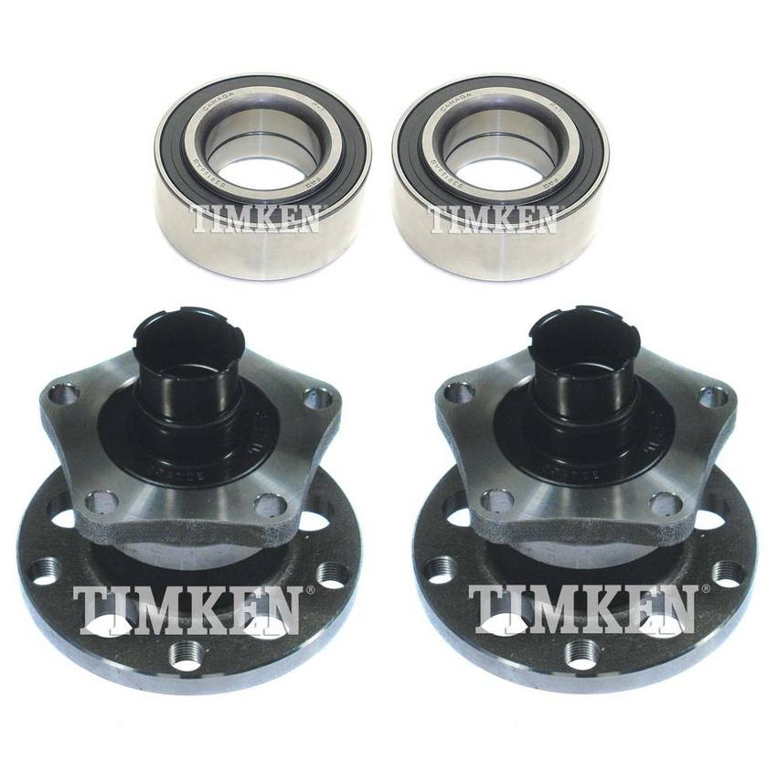 VW Wheel Bearing and Hub Assembly Kit - Front and Rear 8E0501611J - Timken 2885704KIT